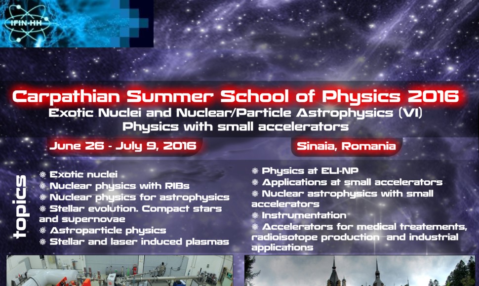 Carpathian Summer School of Physics 2016