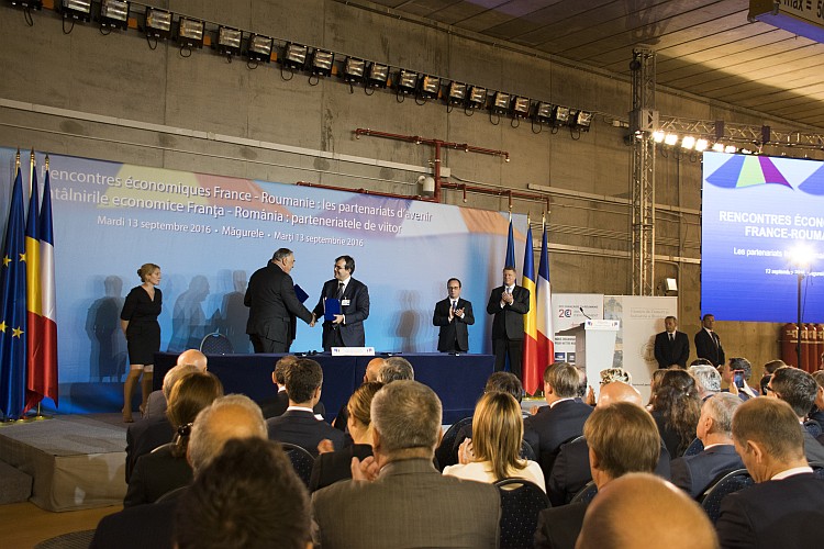 Francois Holland, President of France and Klaus W. Iohannis, President of Romania